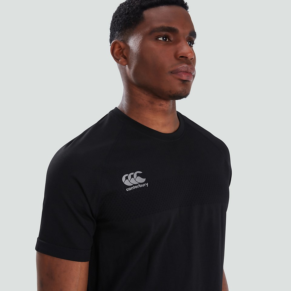 MENS SEAMLESS TEE BLACK/GREY