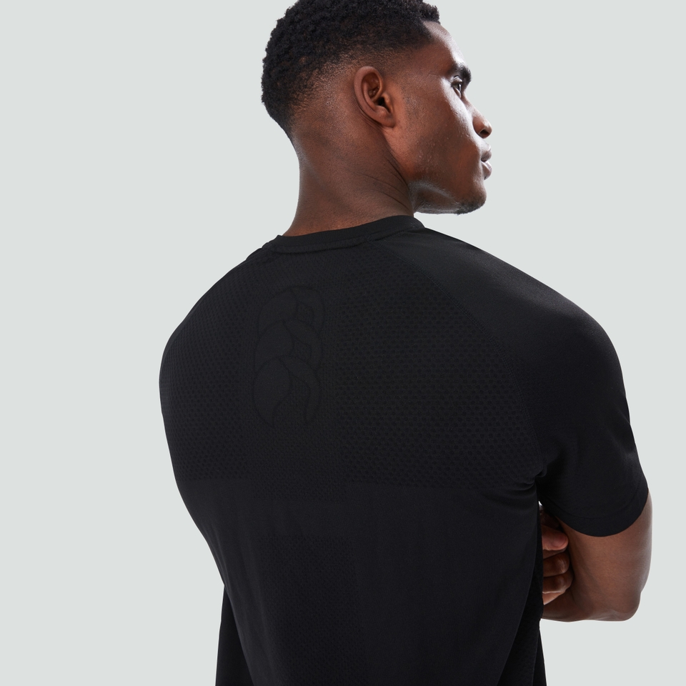CANTERBURY SEAMLESS TEE V2 AM BLK/GRY