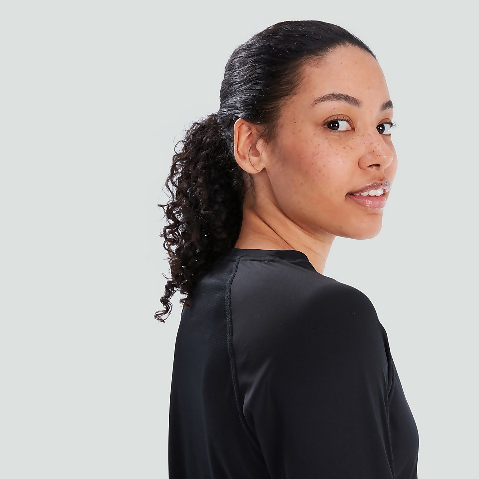 WOMENS VAPODRI SUPER LIGHT TEE BLACK/GREY