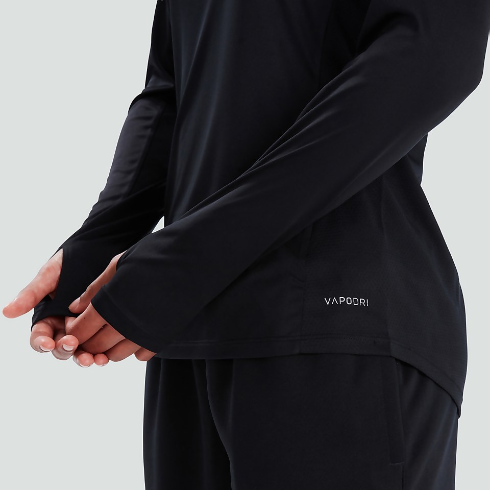 WOMENS VAPODRI SUPER LIGHT TEE BLACK/GREY