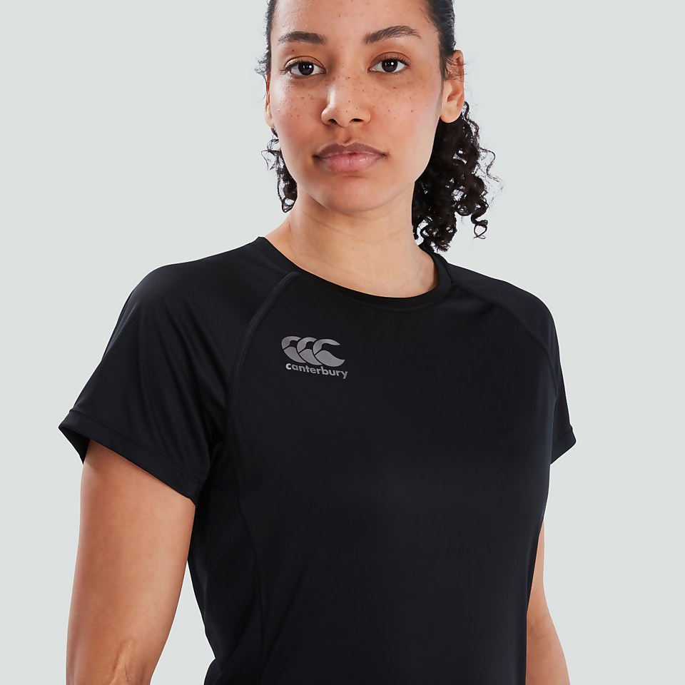 WOMENS VAPODRI SUPER LIGHT TEE BLACK/GREY