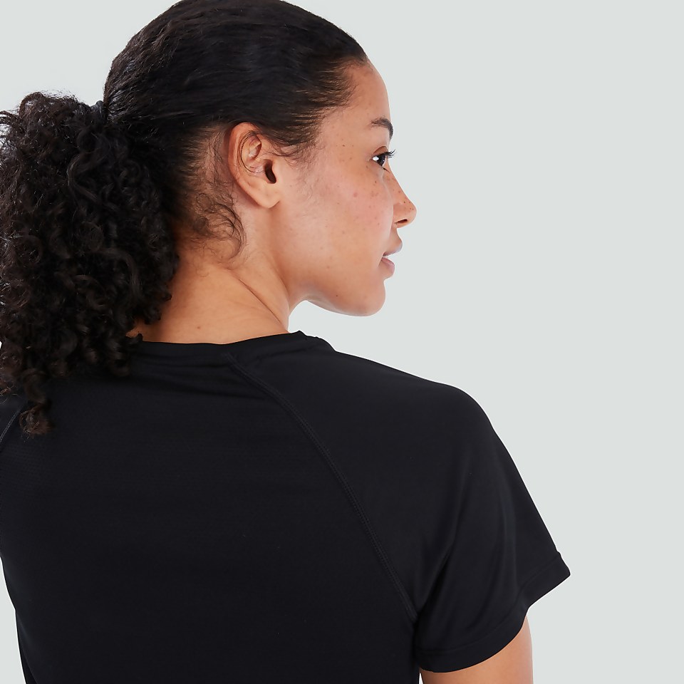 WOMENS VAPODRI SUPER LIGHT TEE BLACK/GREY