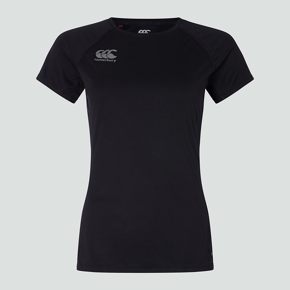 WOMENS VAPODRI SUPER LIGHT TEE BLACK/GREY