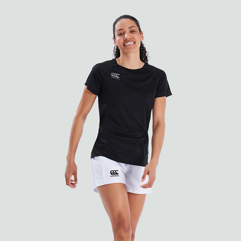 WOMENS VAPODRI SUPER LIGHT TEE BLACK/GREY