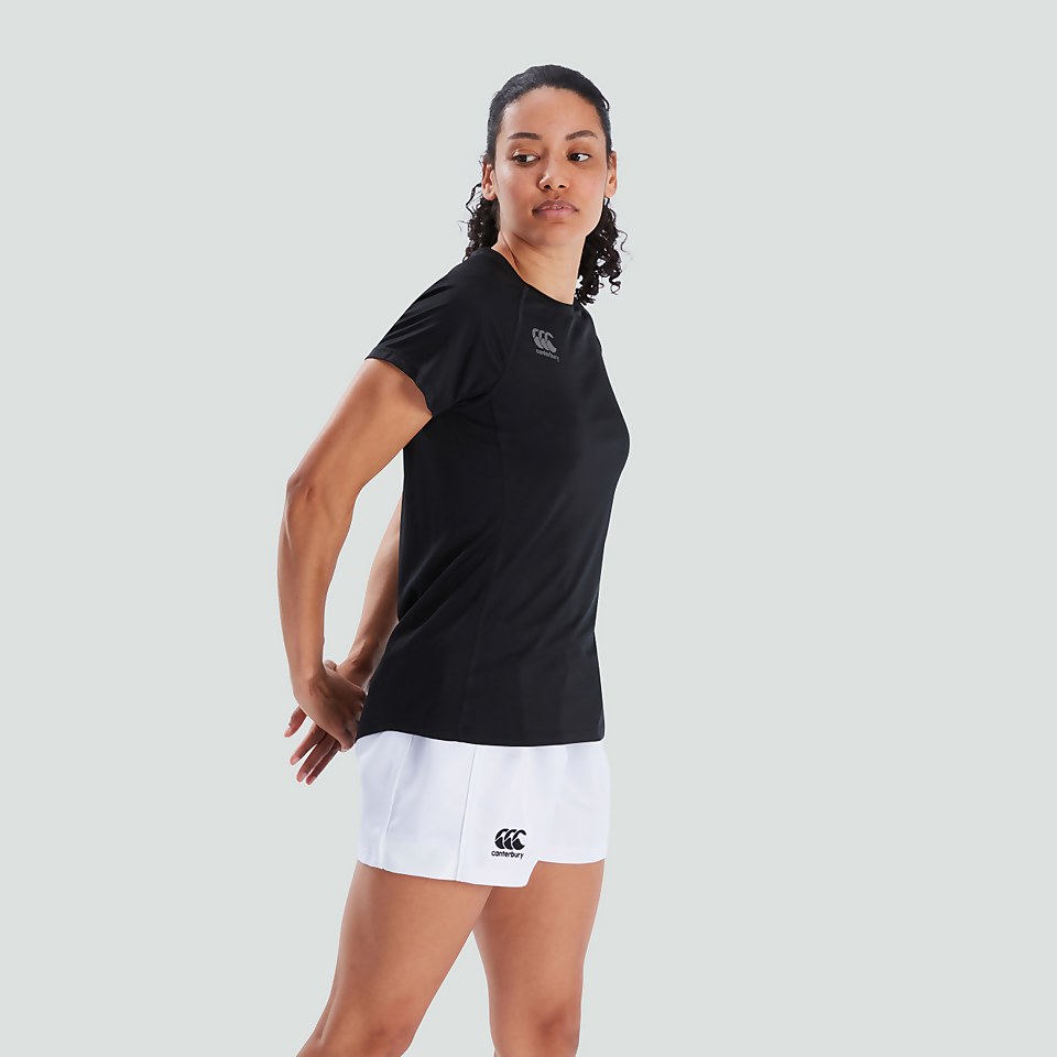 WOMENS VAPODRI SUPER LIGHT TEE BLACK/GREY