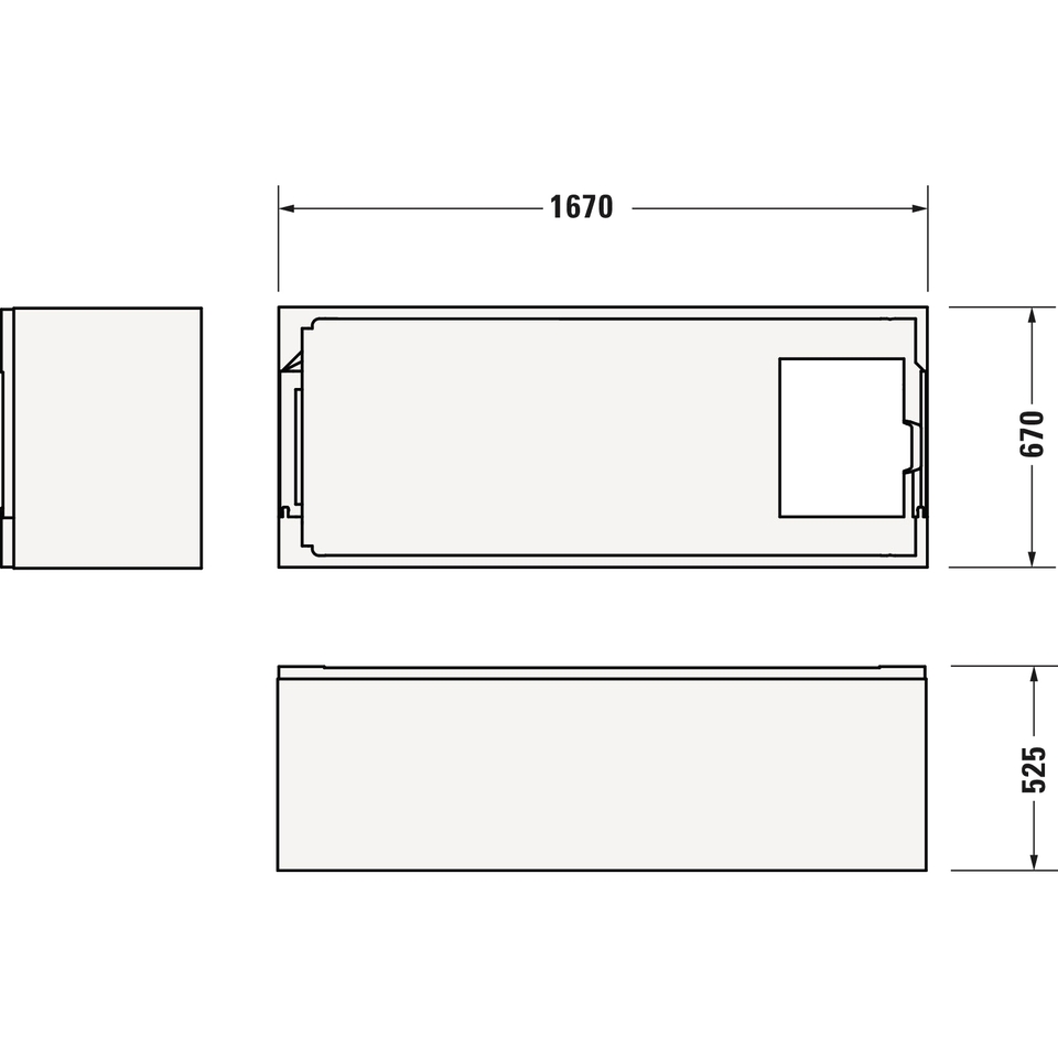 Duravit No.1. Single Ended Straight Bath KIT - 1700 x 700mm