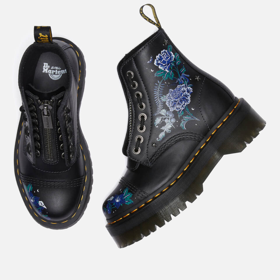 Dr. Martens Women's Sinclair Floral-Embroidered Leather Ankle Boots