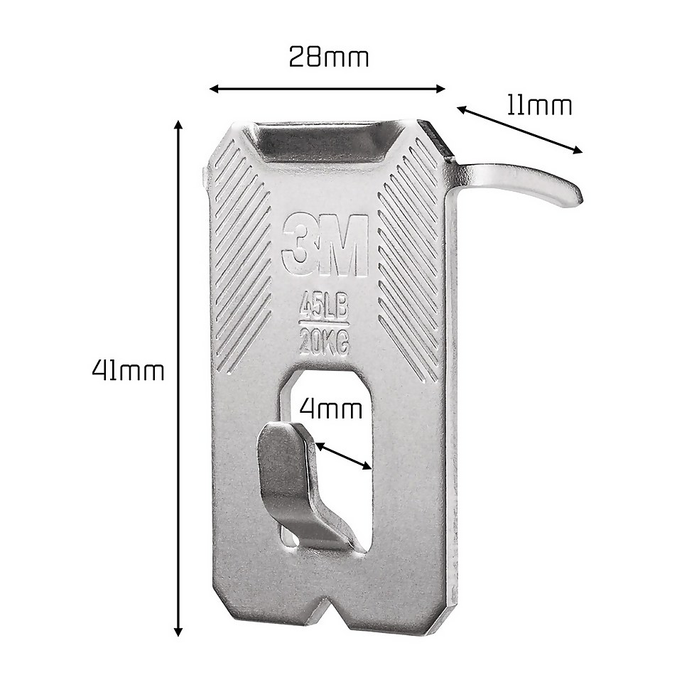 3M CLAW Drywall Picture Hanger 2 Pack - 20kg
