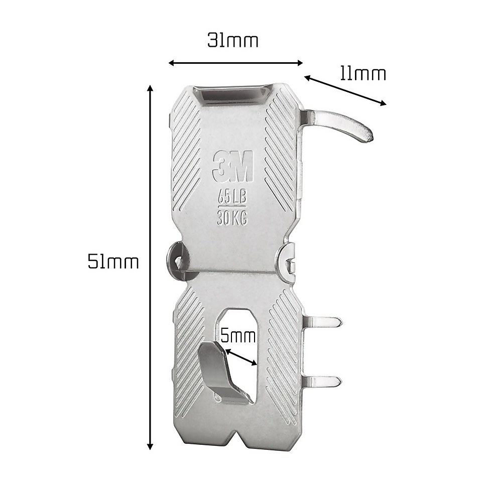 3M CLAW Drywall Picture Hanger 2 Pack - 30kg