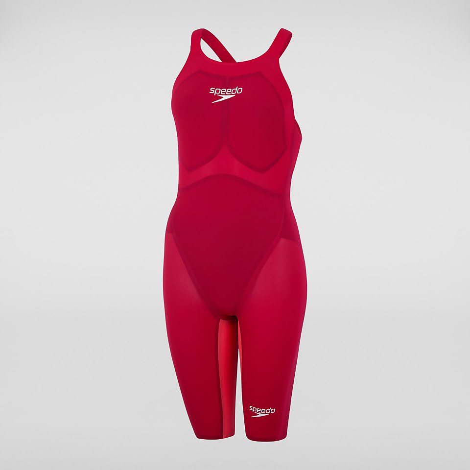 Combinaison Fastskin Femme LZR Pure Valor dos ouvert rouge