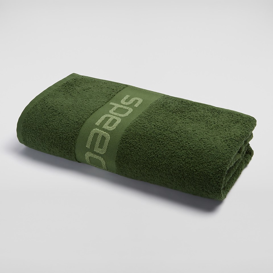 Speedo Border Towel Green