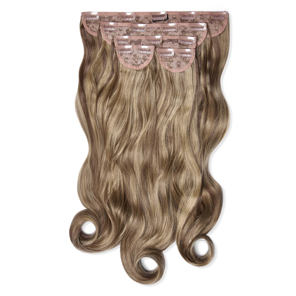 LullaBellz Super Thick 22" 5 Piece Curly Clip In Extensions Mellow Brown