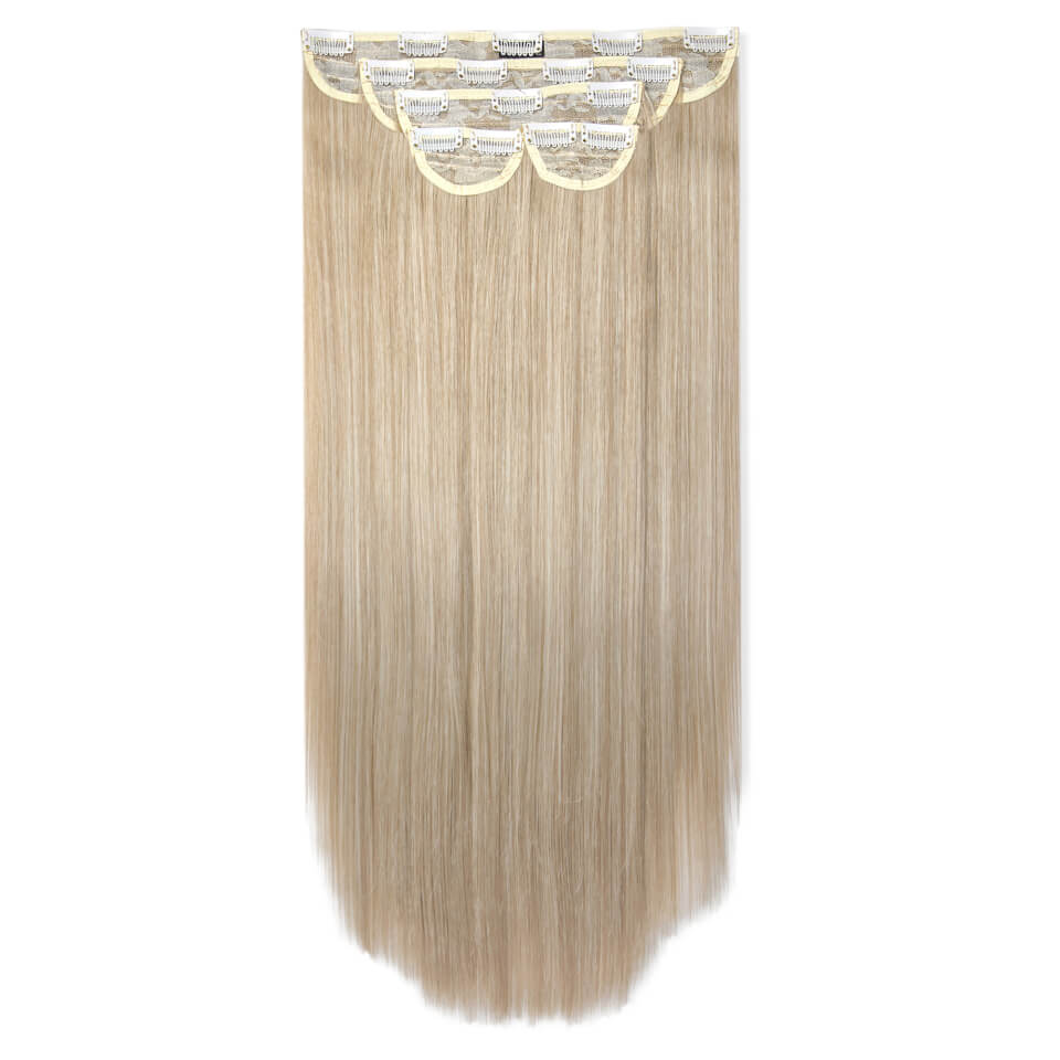 LullaBellz Super Thick 22" 5 Piece Straight Clip In Extensions California Blonde