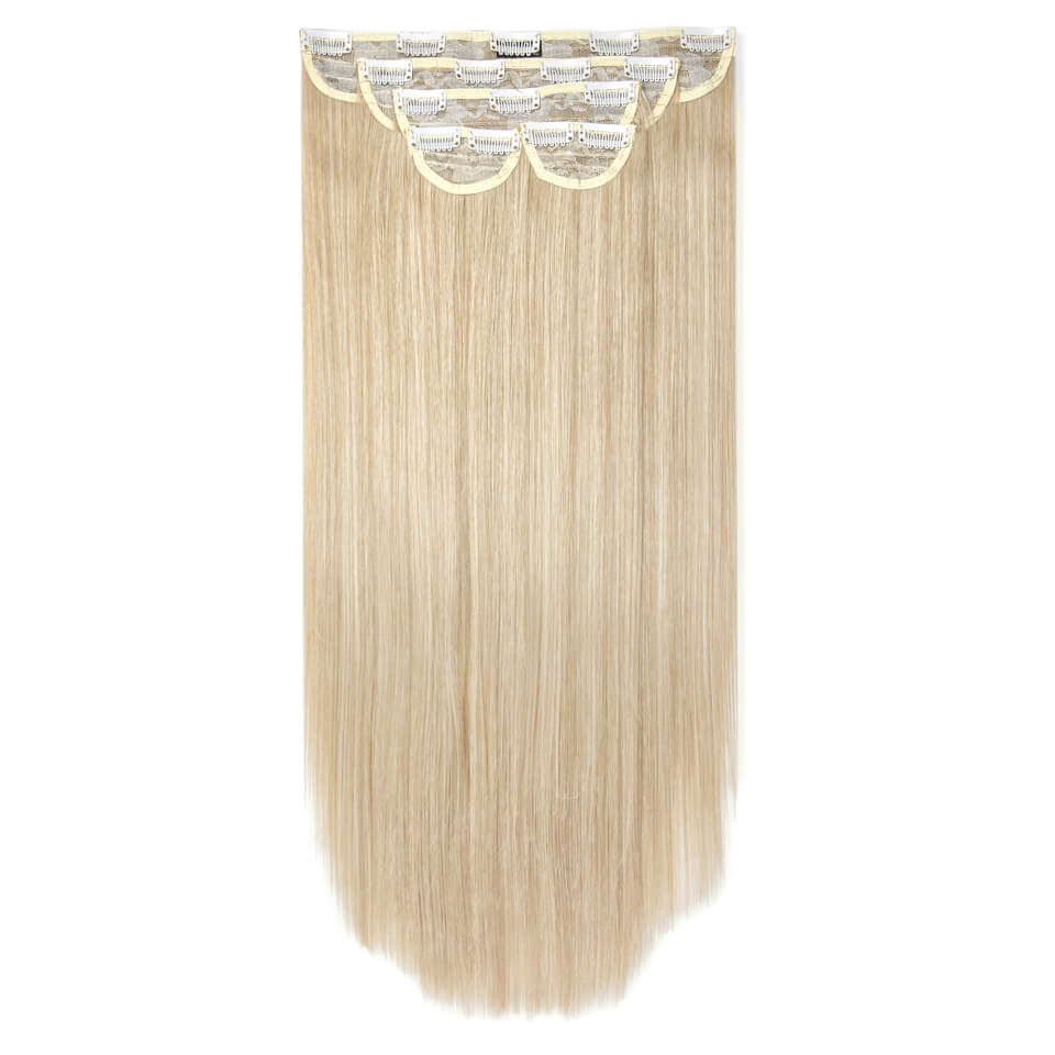 LullaBellz Super Thick 22" 5 Piece Straight Clip In Extensions Light Blonde