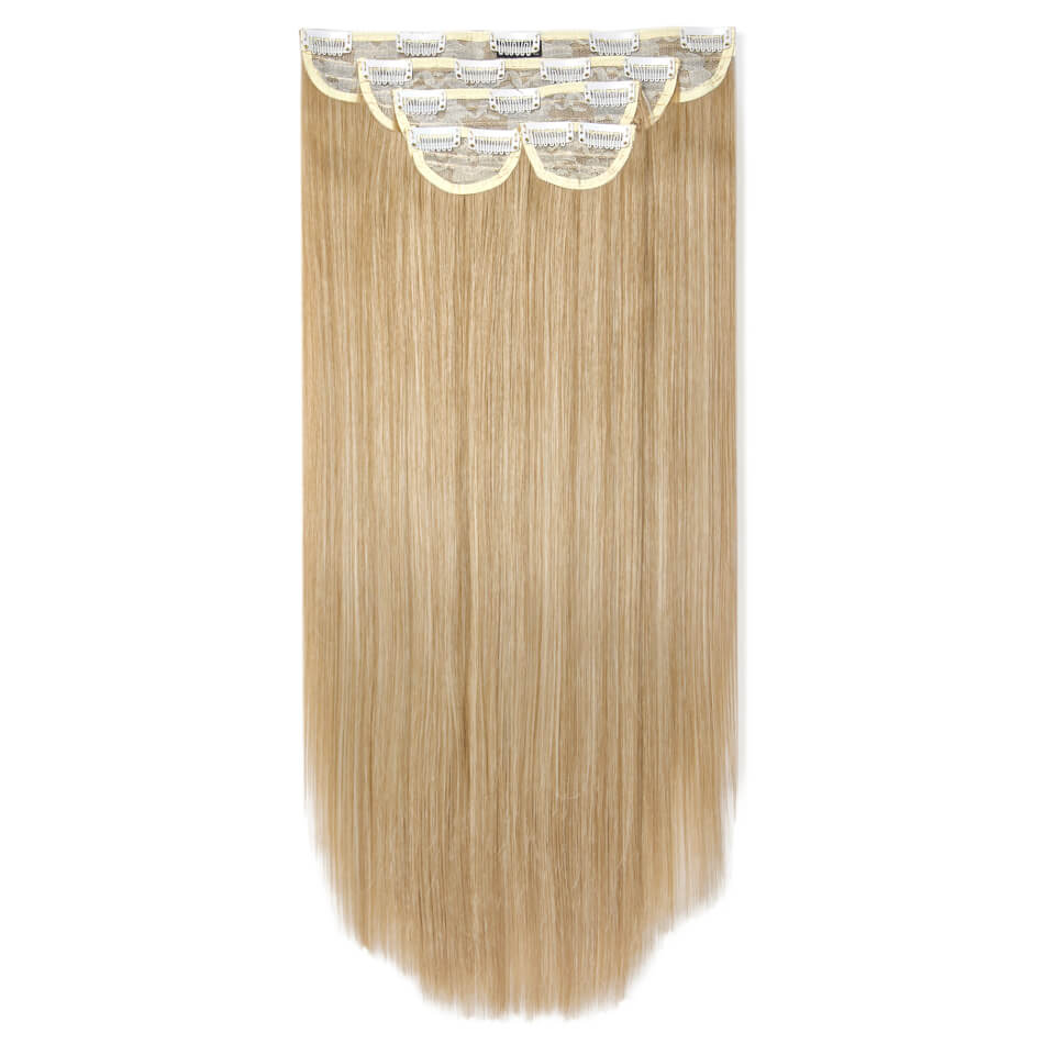 LullaBellz Super Thick 22" 5 Piece Straight Clip In Extensions Golden Blonde