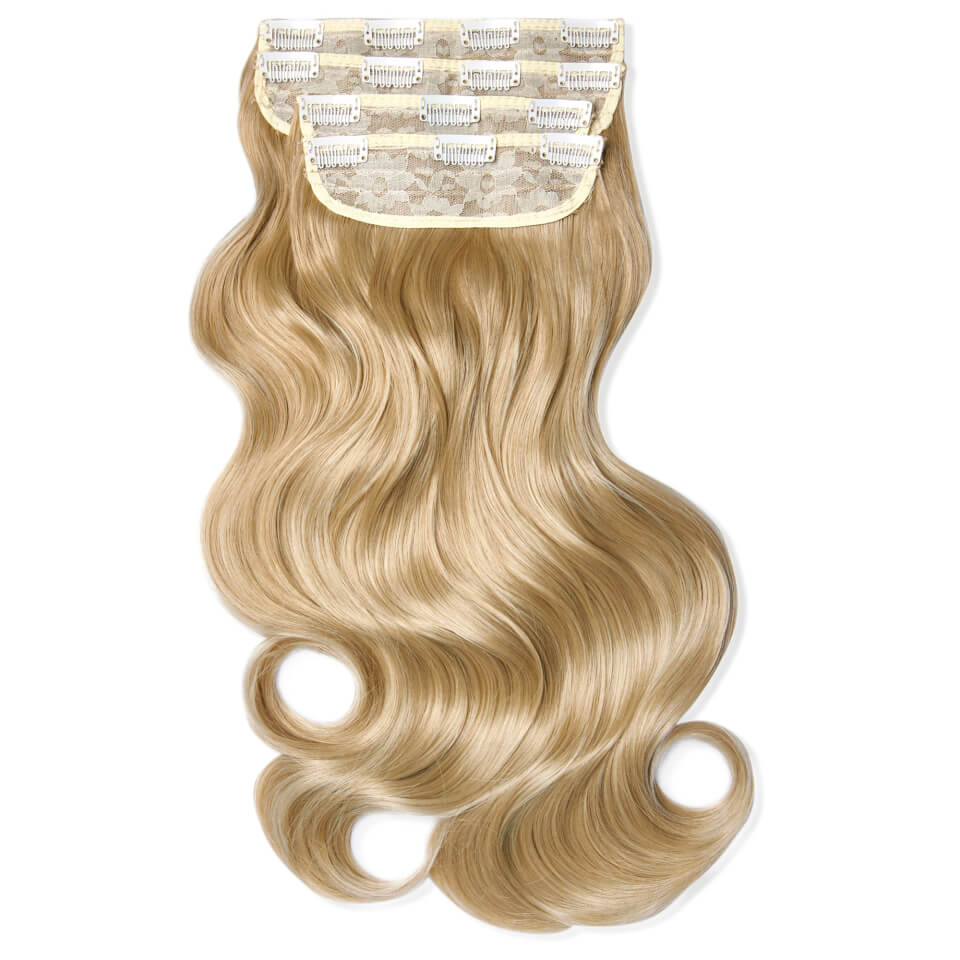 LullaBellz Ultimate Half Up Half Down 22" Curly Extension and Pony Set Golden Blonde