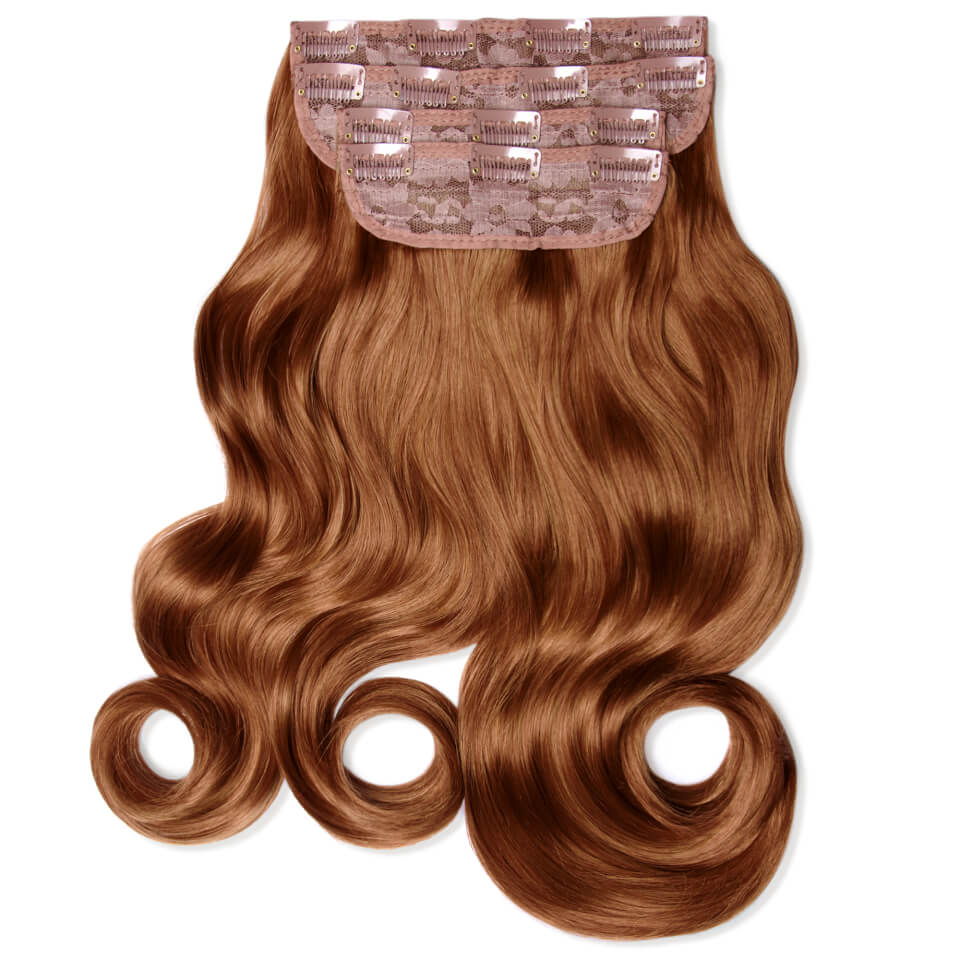 LullaBellz Ultimate Half Up Half Down 22" Curly Extension and Pony Set Mixed Auburn