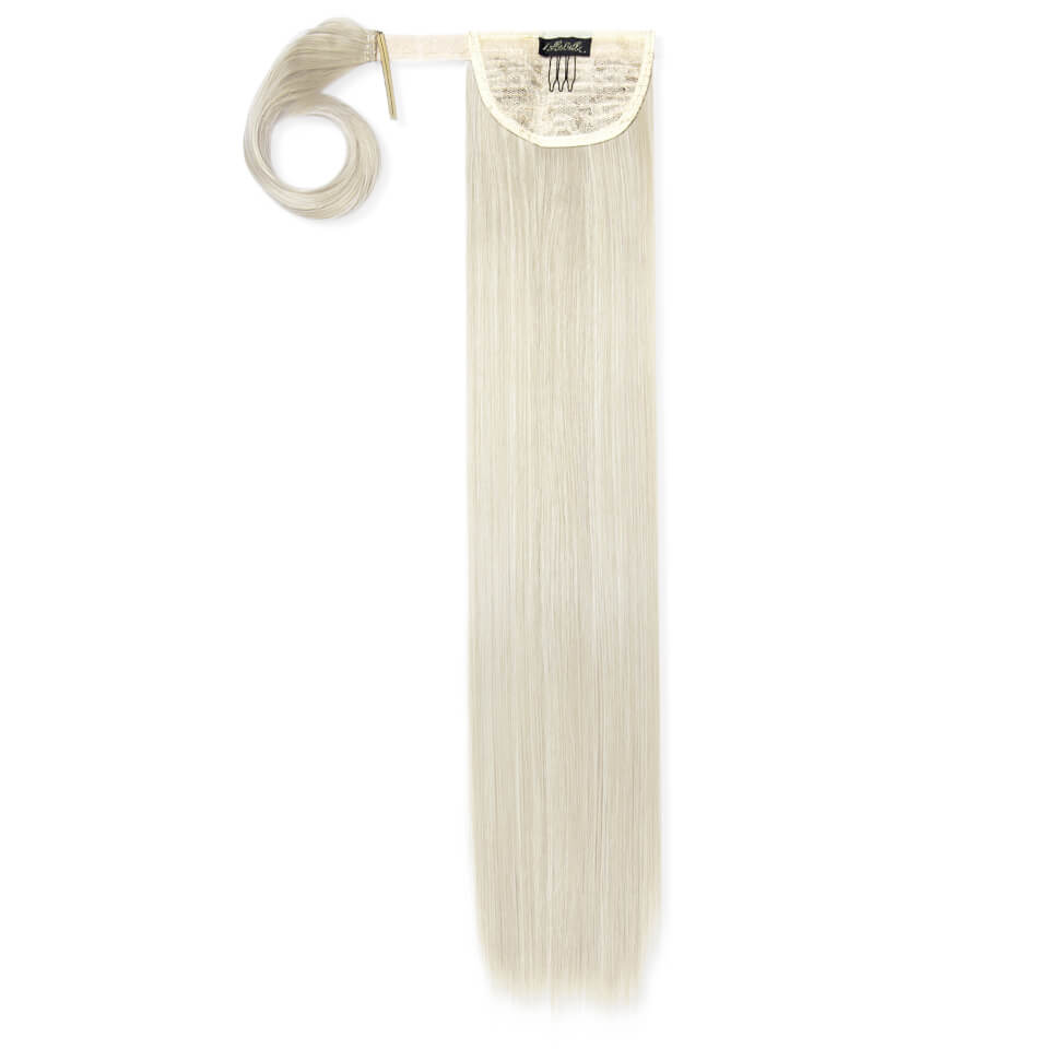 LullaBellz Ultimate Half Up Half Down 22" Straight Extension and Pony Set Bleach Blonde