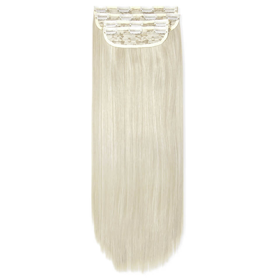 LullaBellz Ultimate Half Up Half Down 22" Straight Extension and Pony Set Bleach Blonde