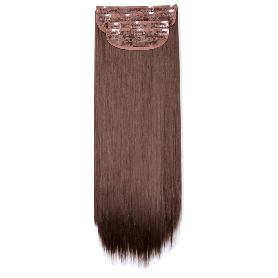 LullaBellz Ultimate Half Up Half Down 22" Straight Extension and Pony Set Chestnut