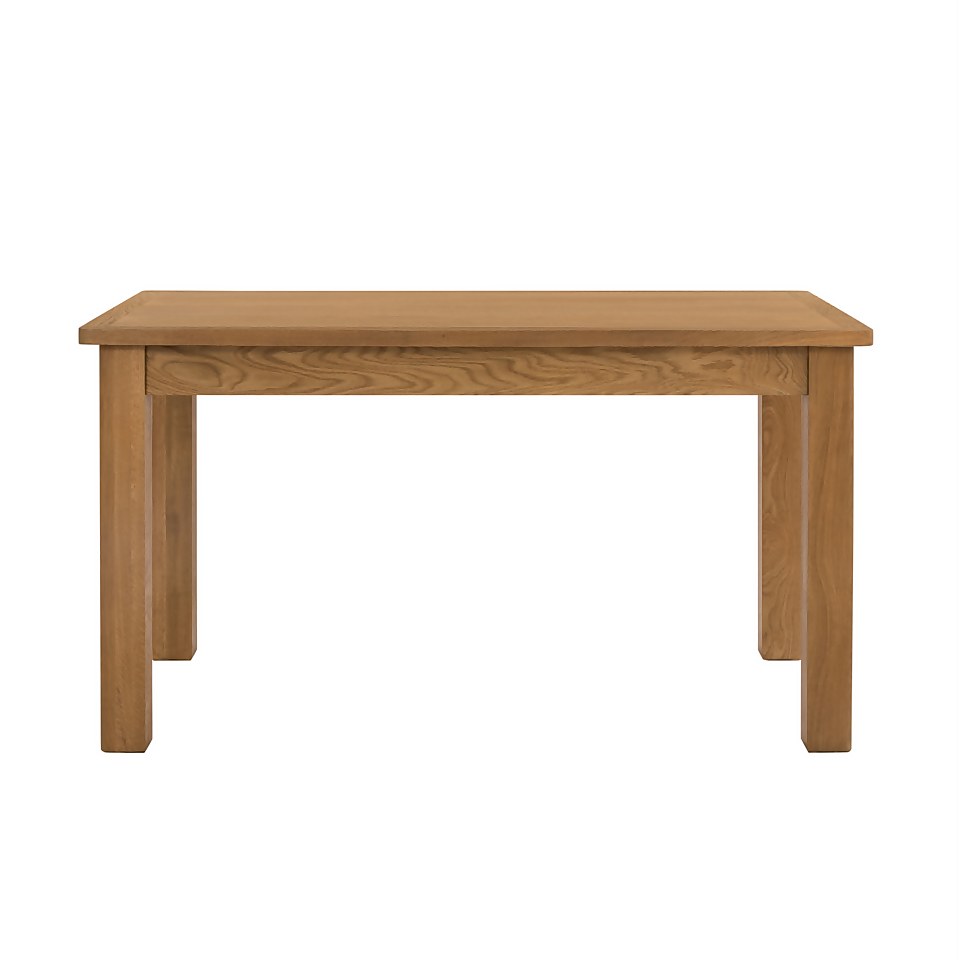 Norbury Dining Table and 2 Benches Oak Homebase