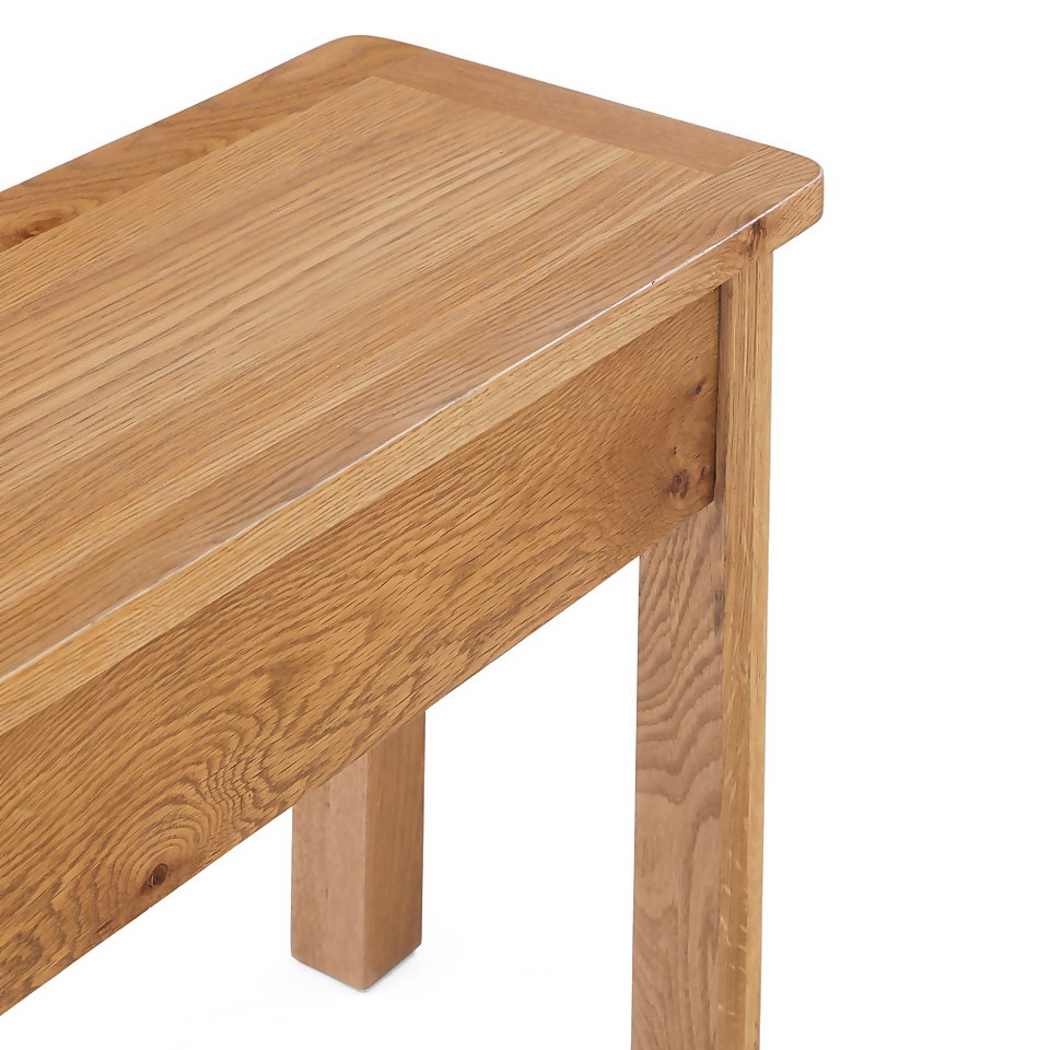 Norbury Dining Table and 2 Benches Oak Homebase