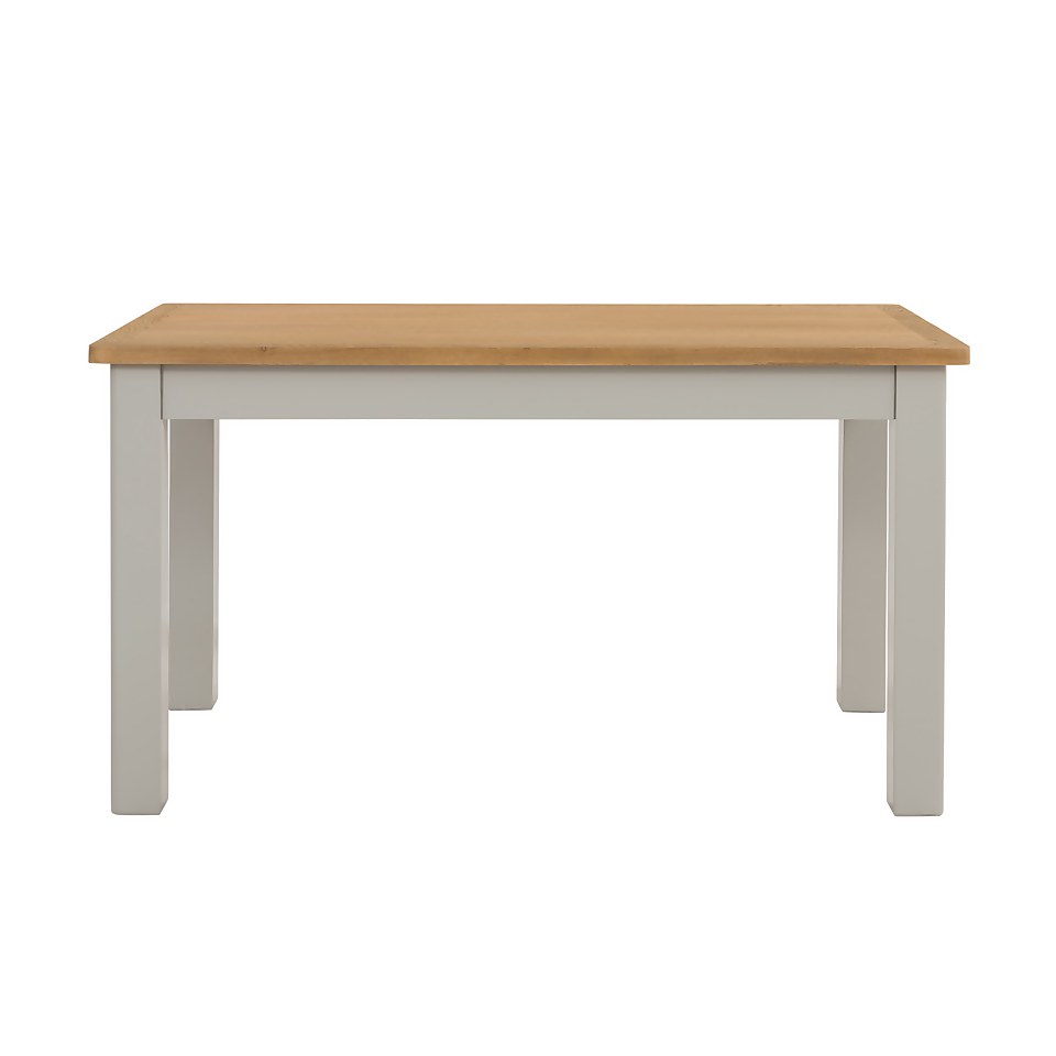Norbury Dining Table and 2 Benches Grey Homebase