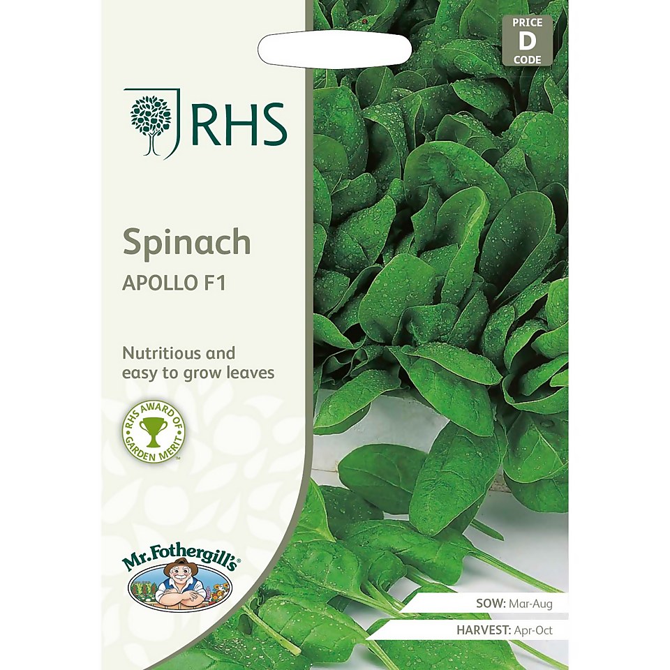 Mr. Fothergill's RHS Spinach Apollo F1 Seeds