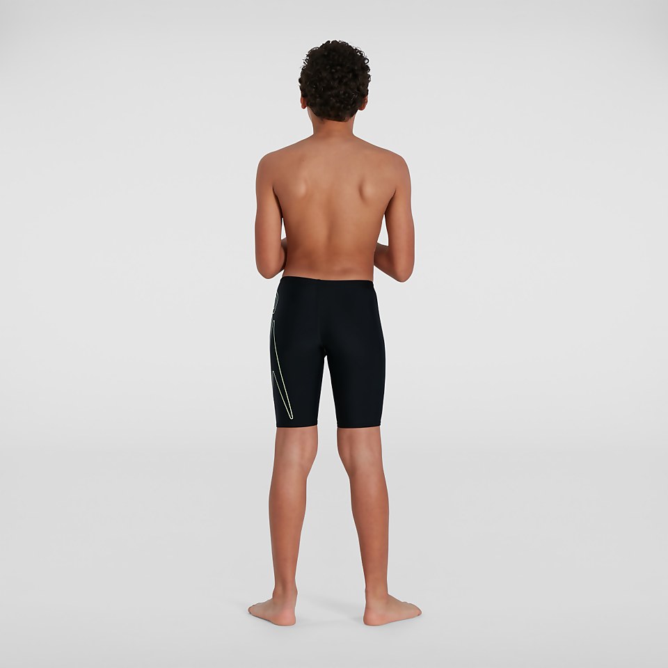 Boys' Boom Logo Placement Jammer Black/Green