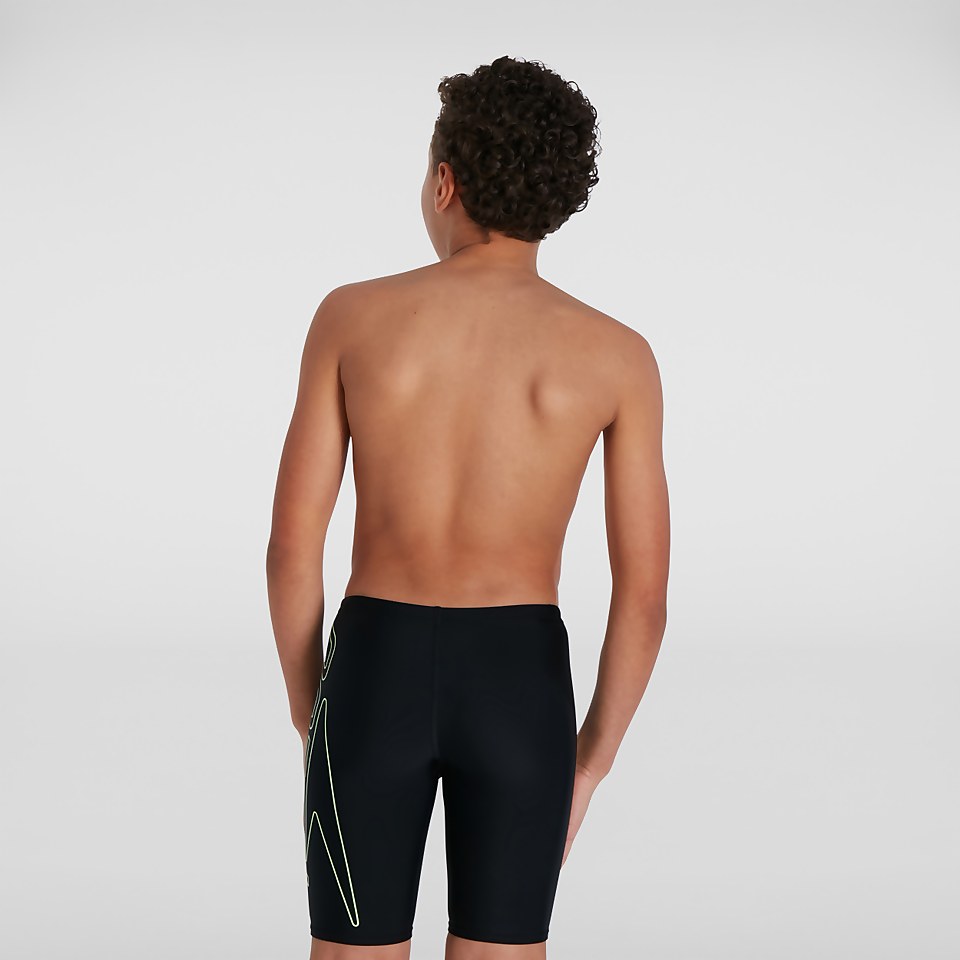 Boys' Boom Logo Placement Jammer Black/Green