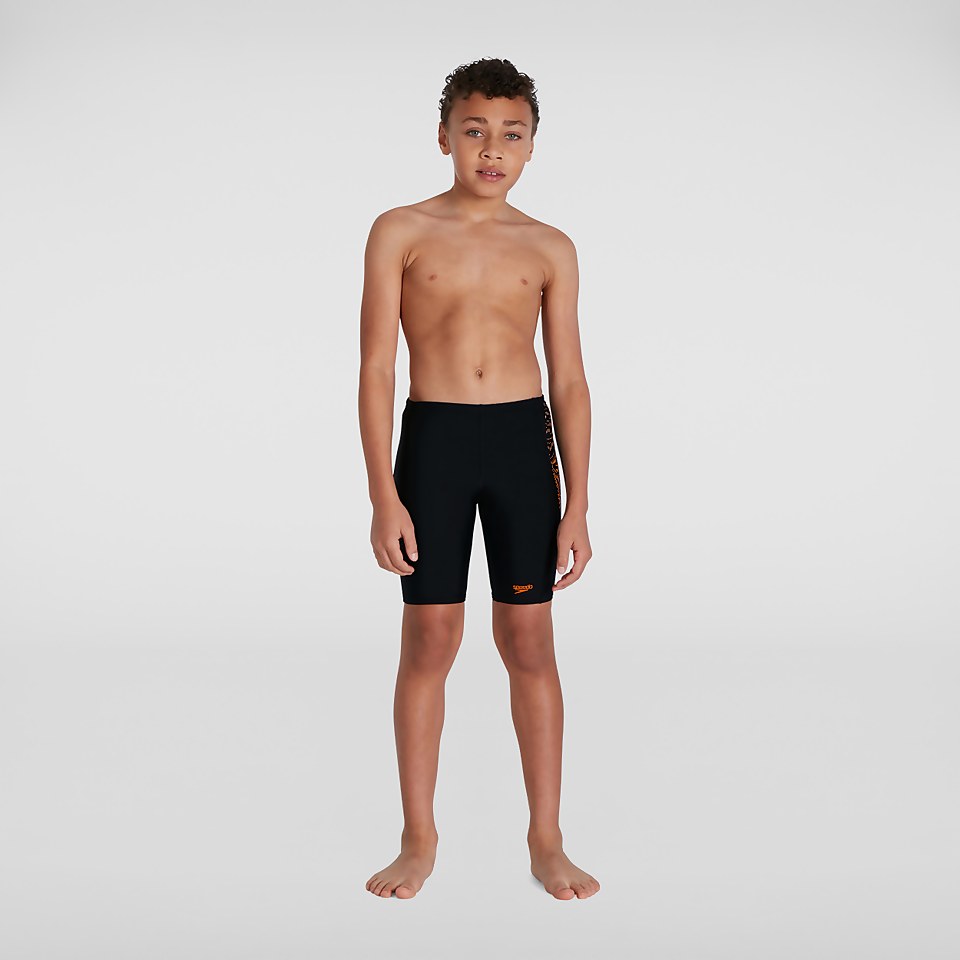 Boys' Plastisol Placement Jammer Black/Orange
