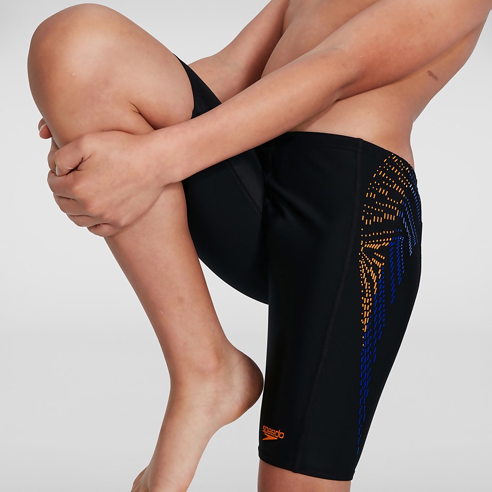 Boys' Plastisol Placement Jammer Black/Orange