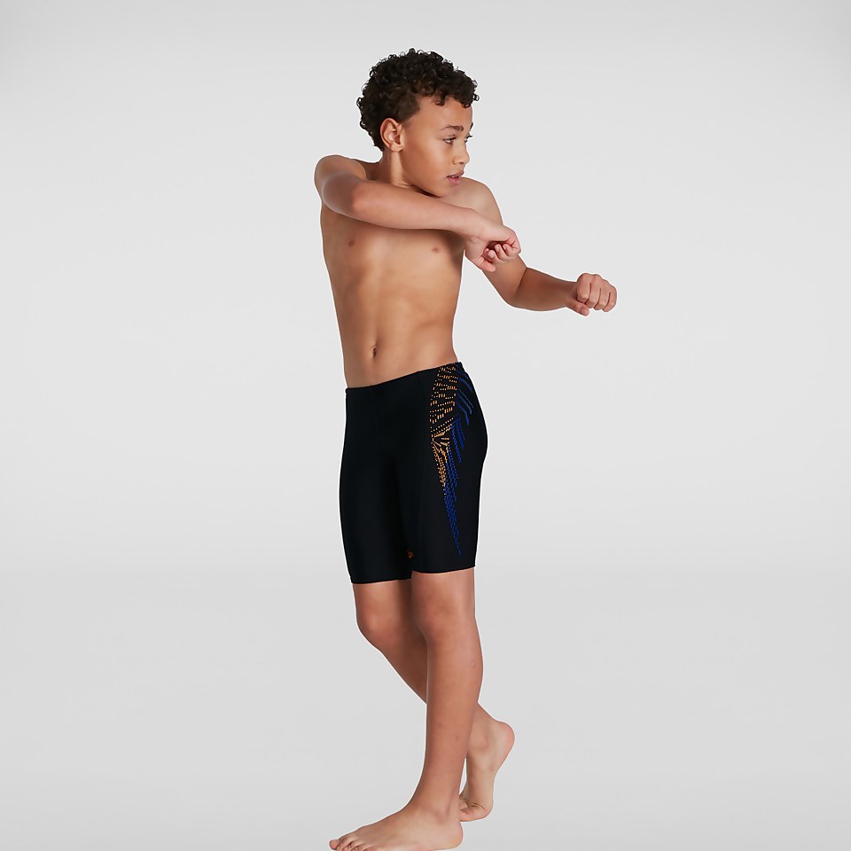Boys' Plastisol Placement Jammer Black/Orange