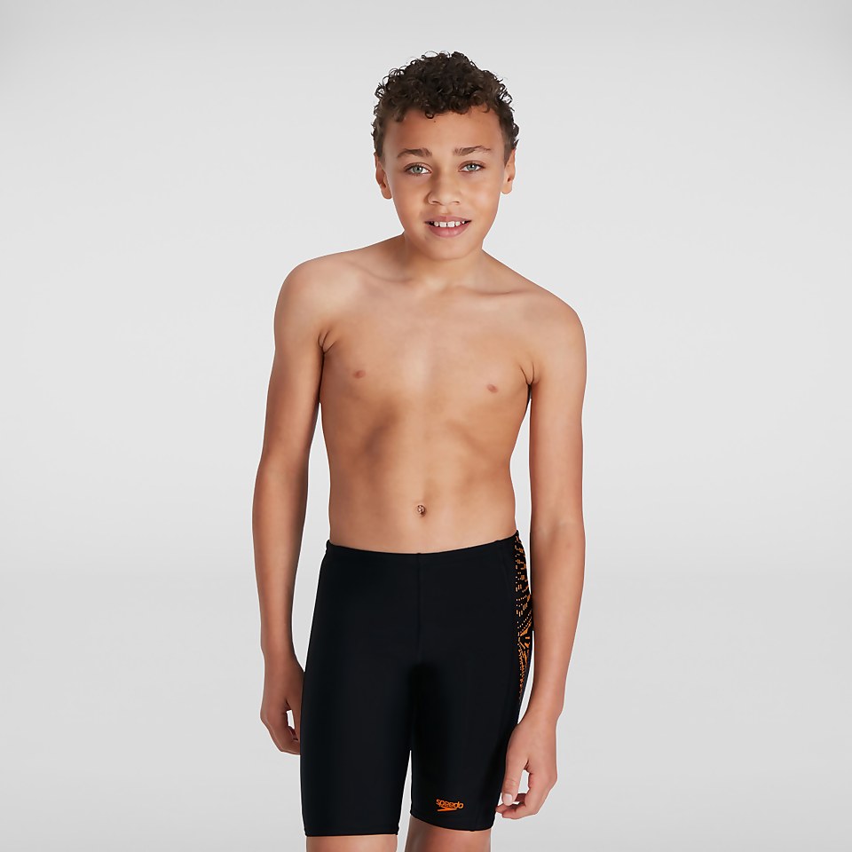 Boys' Plastisol Placement Jammer Black/Orange