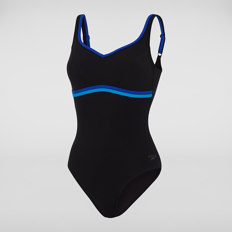 ContourLuxe Formender Badeanzug Schwarz/Blau für Damen