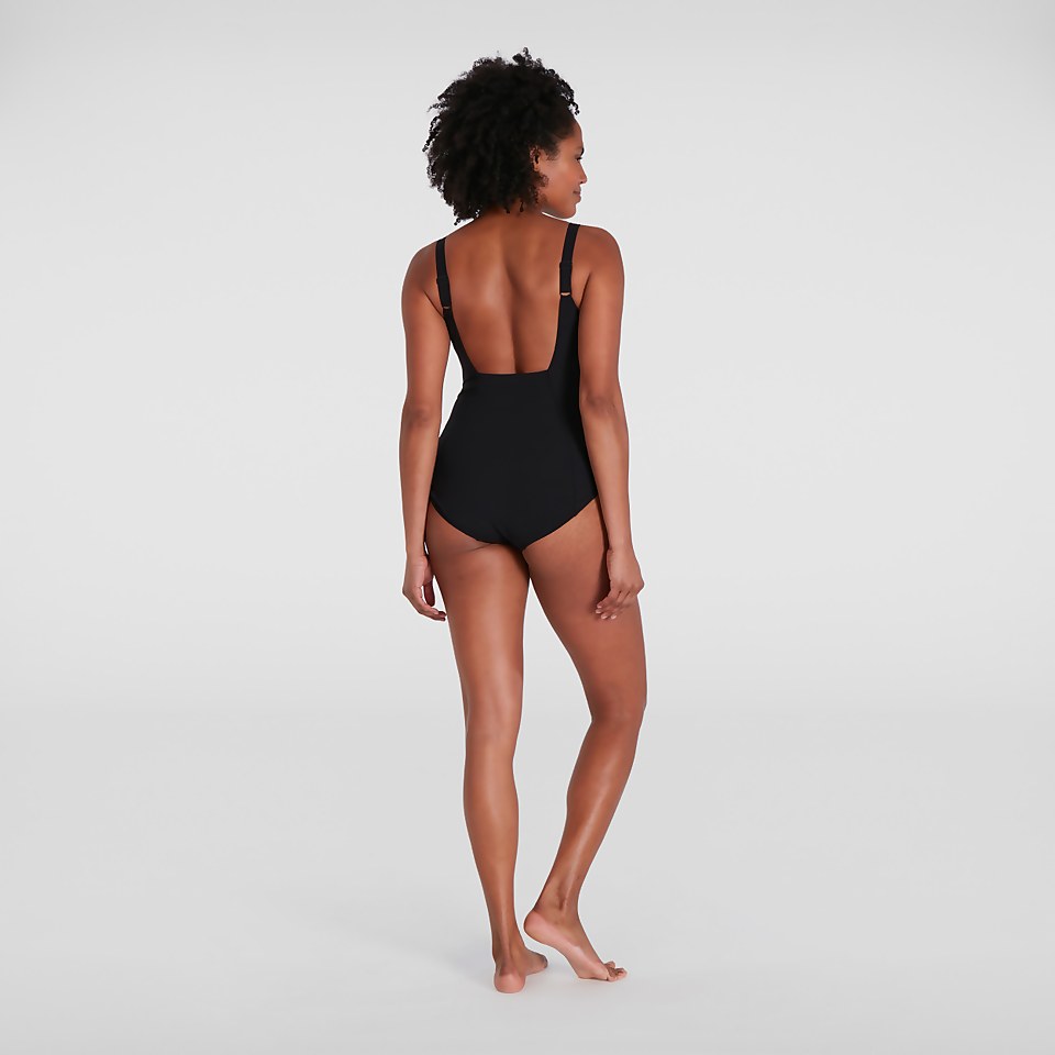 Women's CrystalLux Shaping Swimsuit Black/Red