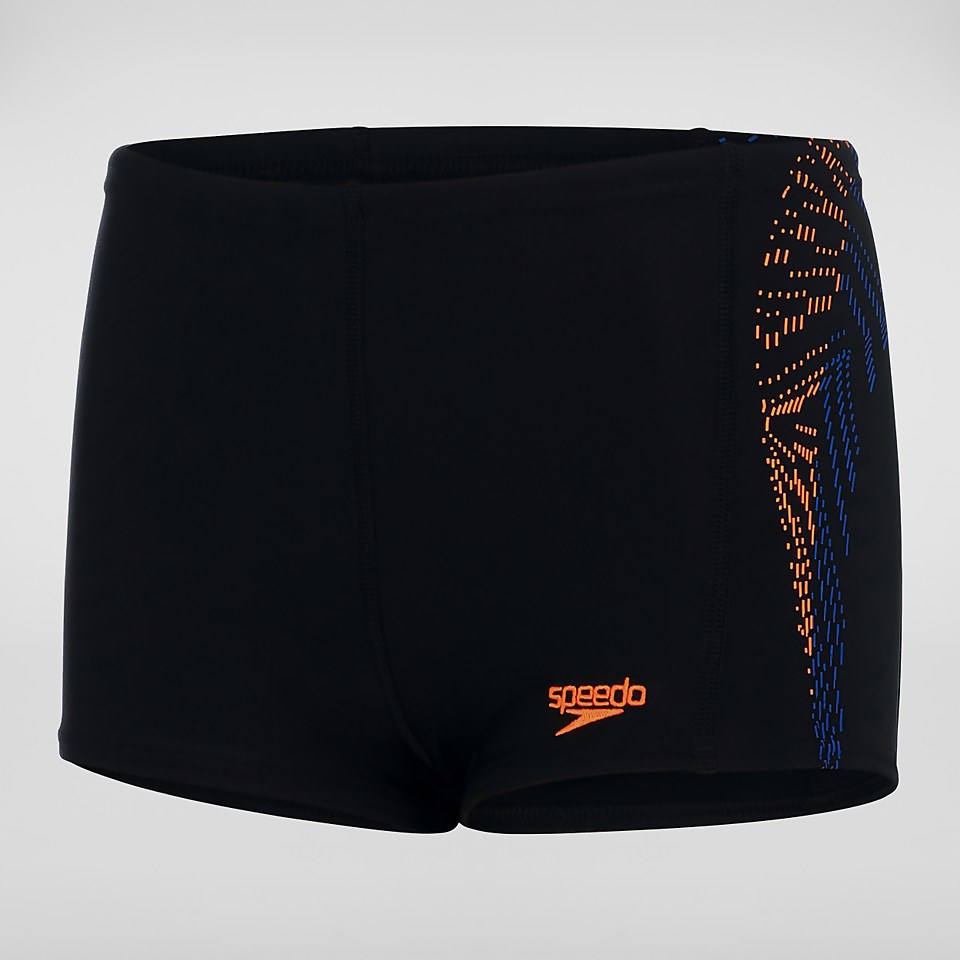 Plastisol Placement Aquashort Schwarz/Orange für Jungen