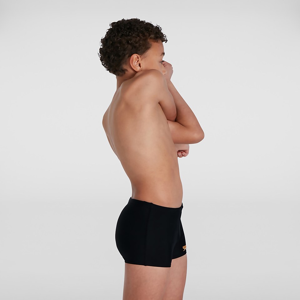 Plastisol Placement Aquashort Schwarz/Orange für Jungen