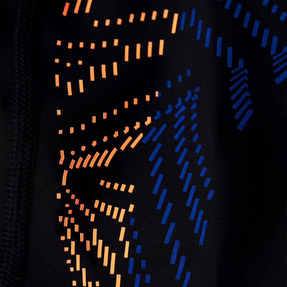 Plastisol Placement Aquashort Schwarz/Orange für Jungen