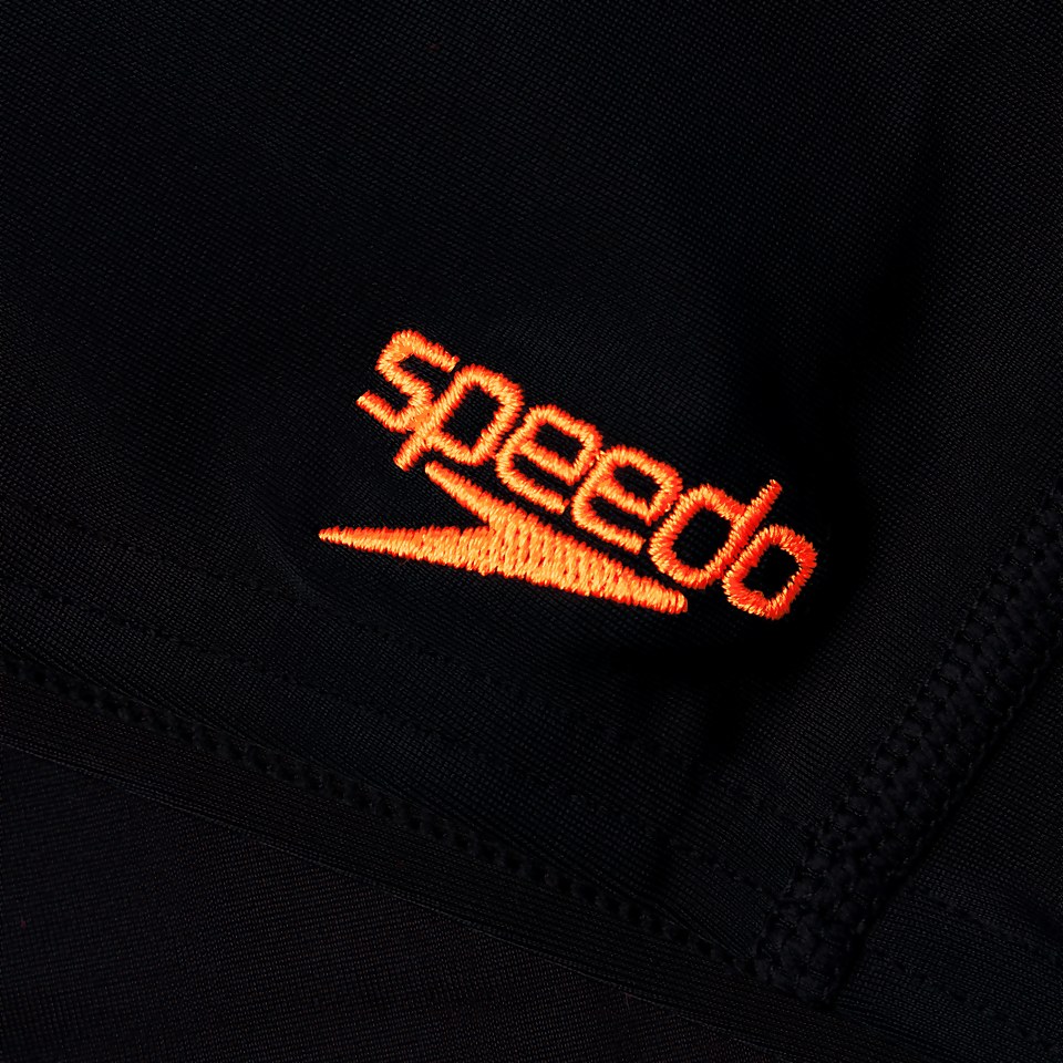 Plastisol Placement Aquashort Schwarz/Orange für Jungen