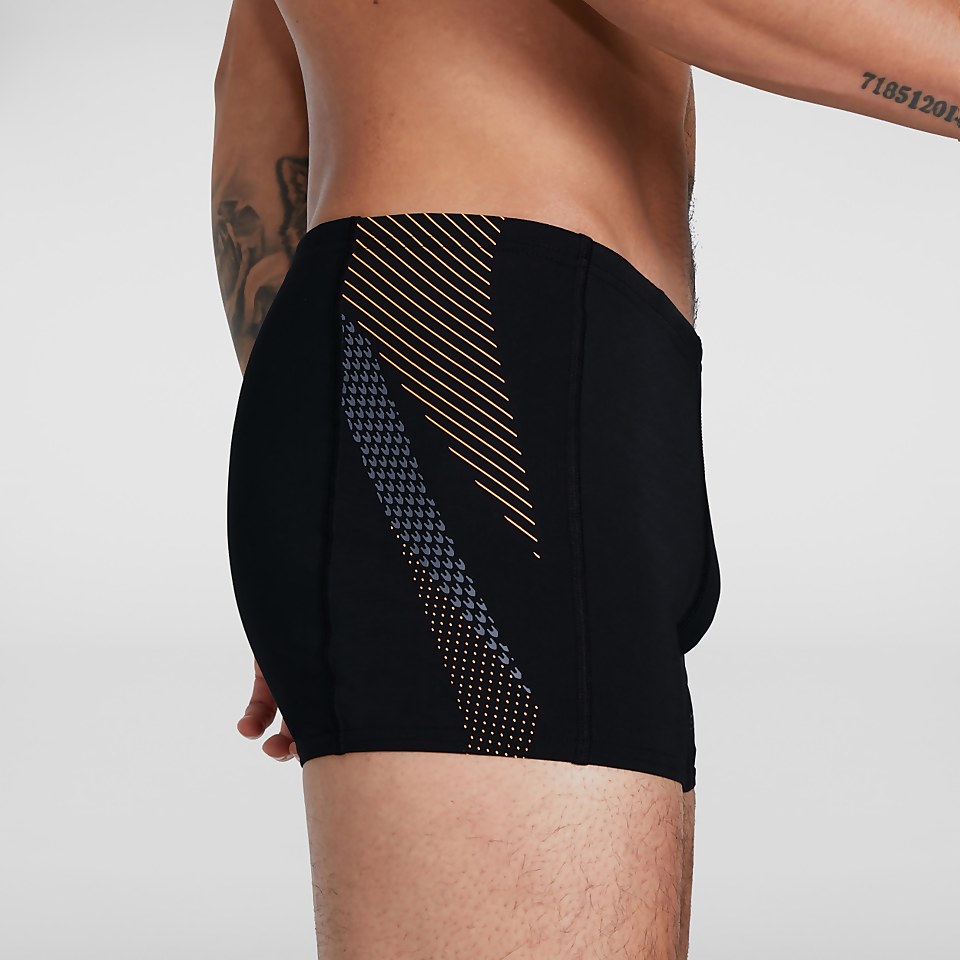 Boxer de bain Homme Tech Panel noir/orange