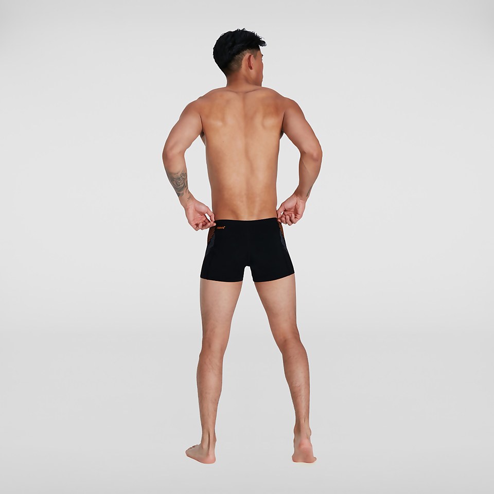Boxer de bain Homme Tech Panel noir/orange