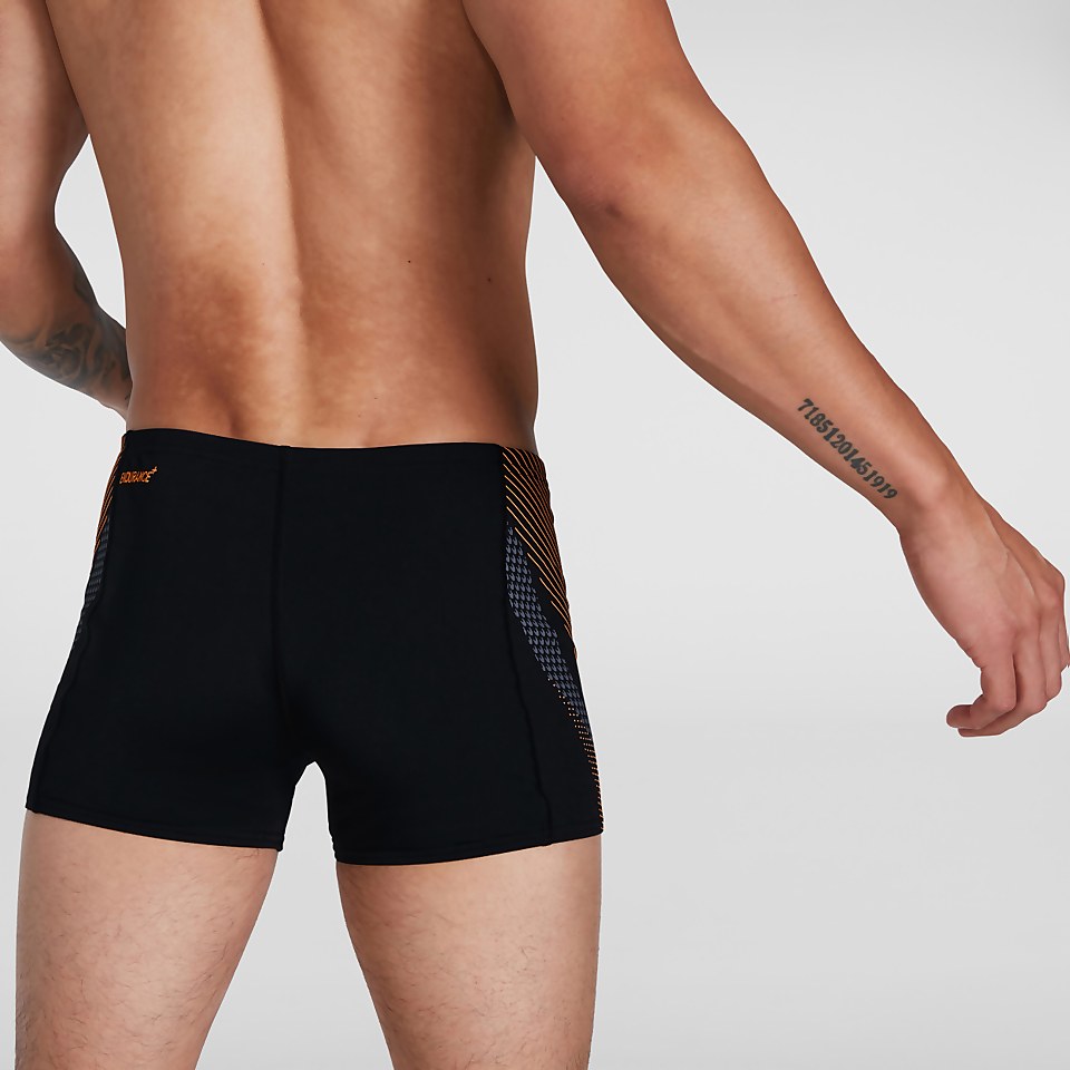 Boxer de bain Homme Tech Panel noir/orange