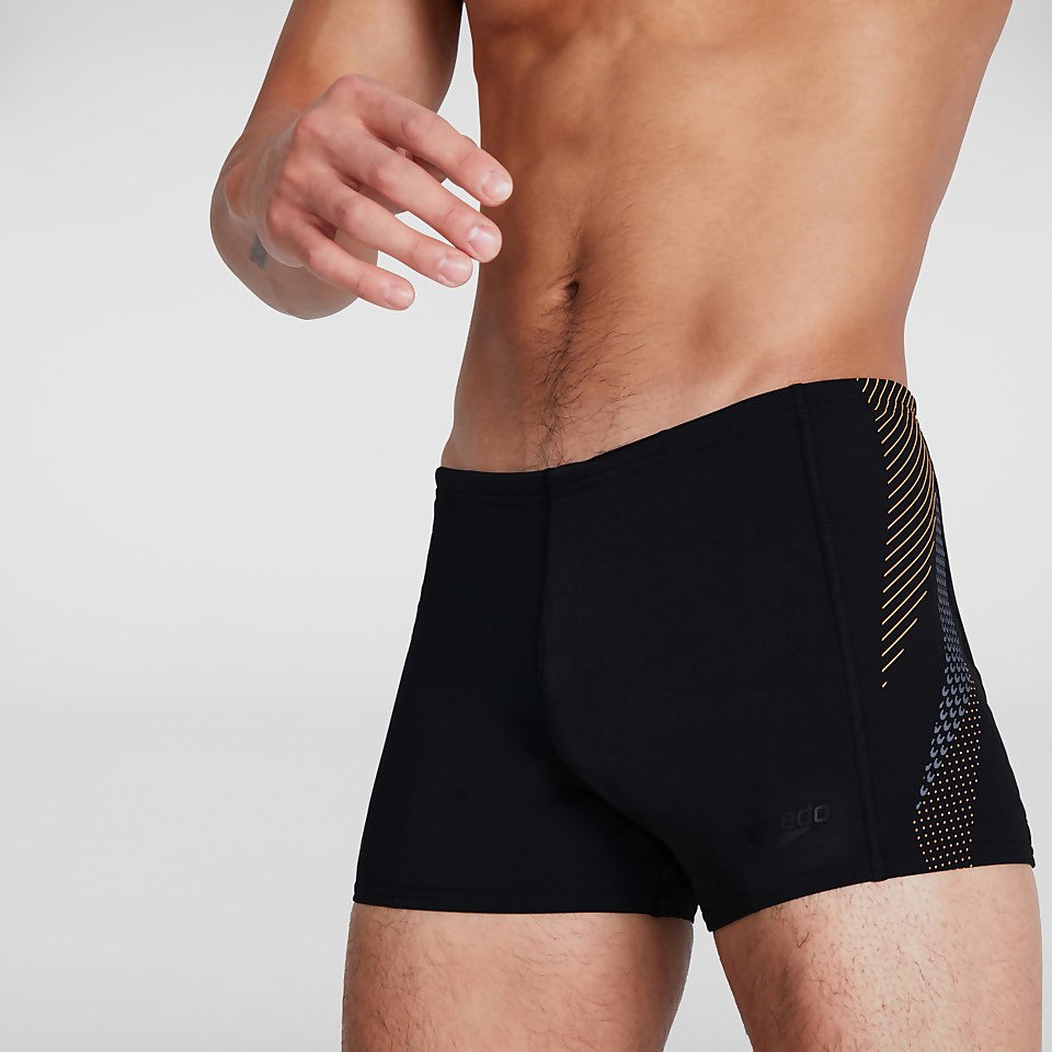 Boxer de bain Homme Tech Panel noir/orange