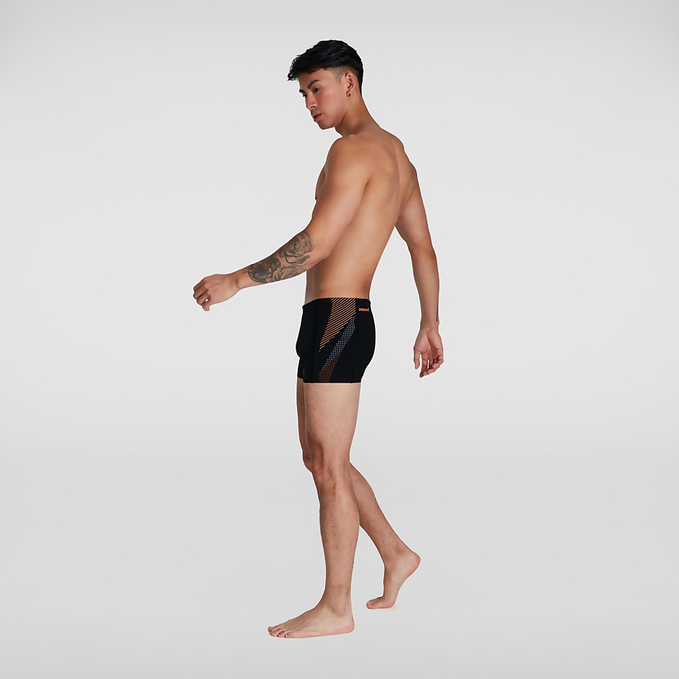 Boxer de bain Homme Tech Panel noir/orange