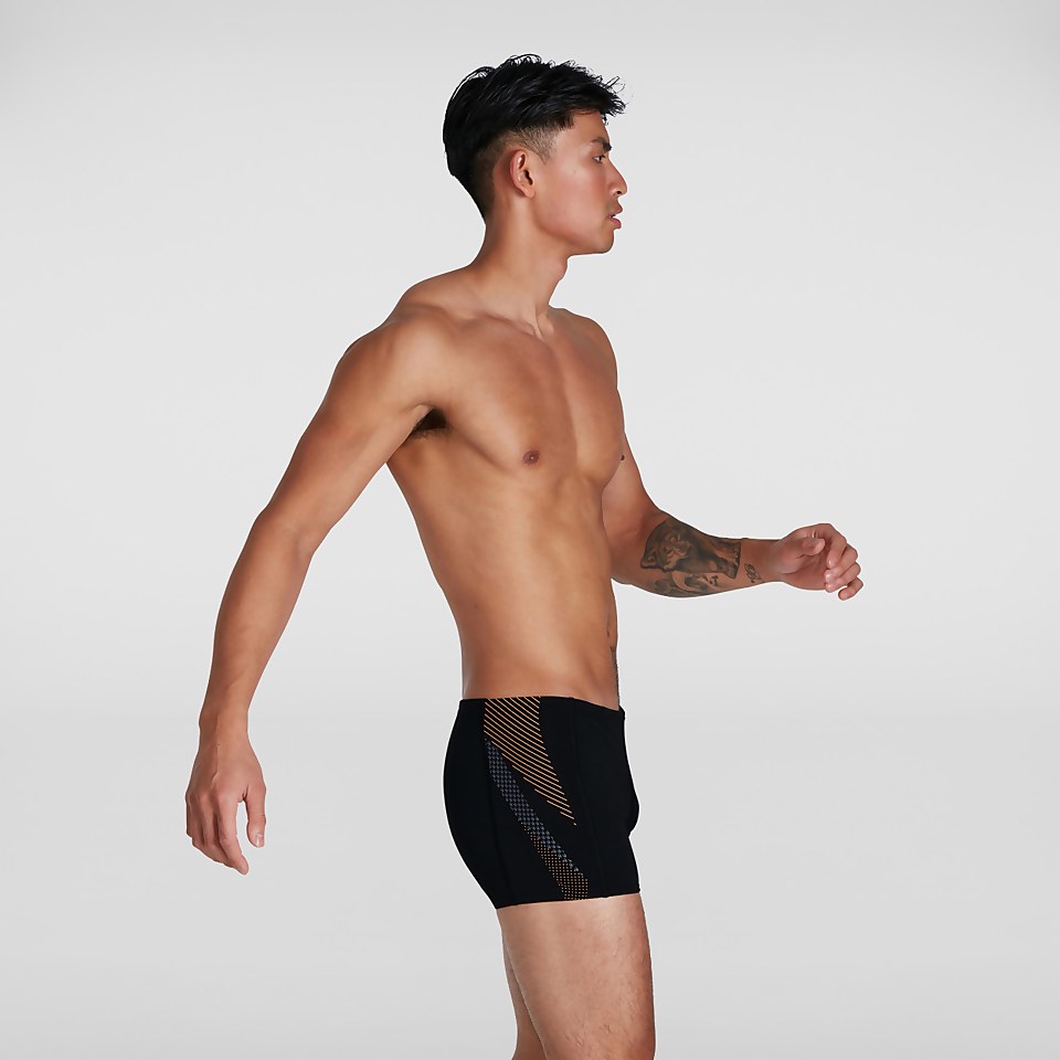 Boxer de bain Homme Tech Panel noir/orange