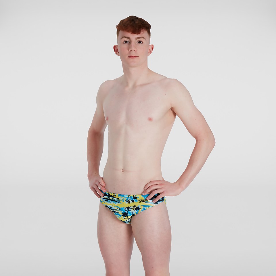 Men's Escape 5cm Brief Yellow/Blue