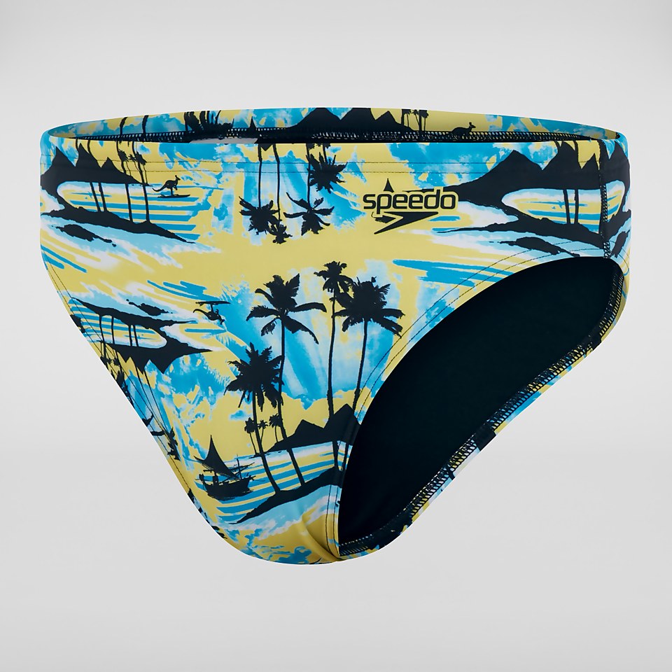 Men's Escape 5cm Brief Yellow/Blue