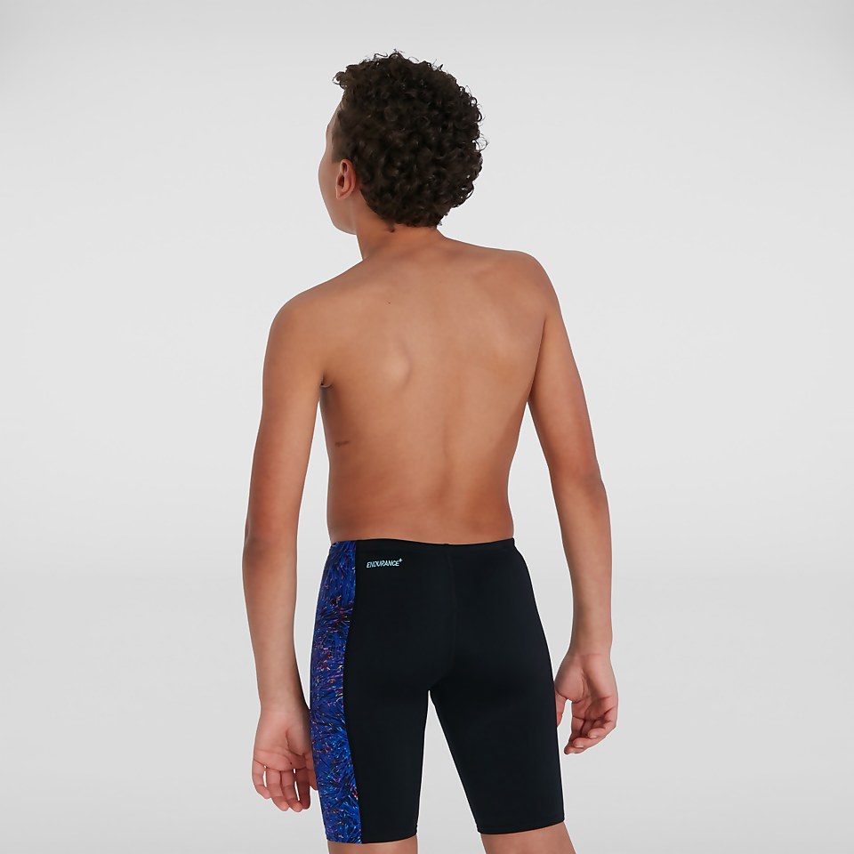 Digital Allover Panel Schwimmhose Schwarz/Blau für Jungen