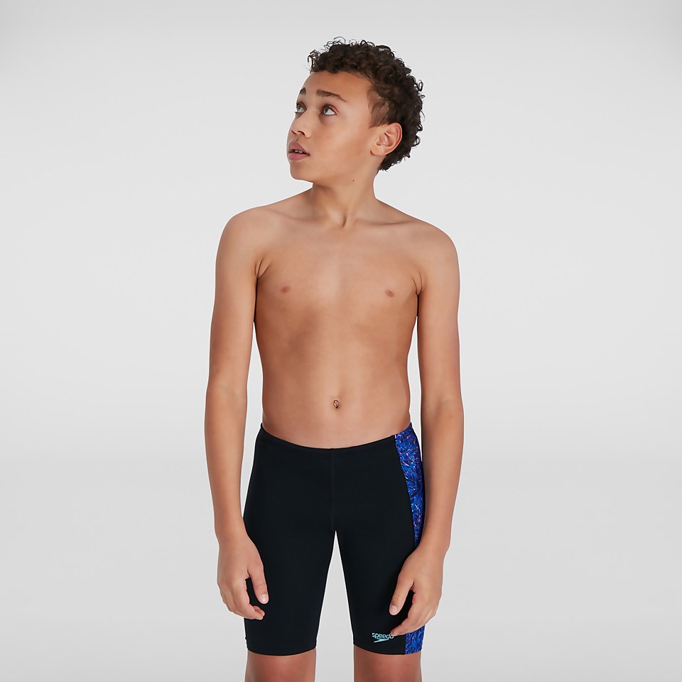 Digital Allover Panel Schwimmhose Schwarz/Blau für Jungen
